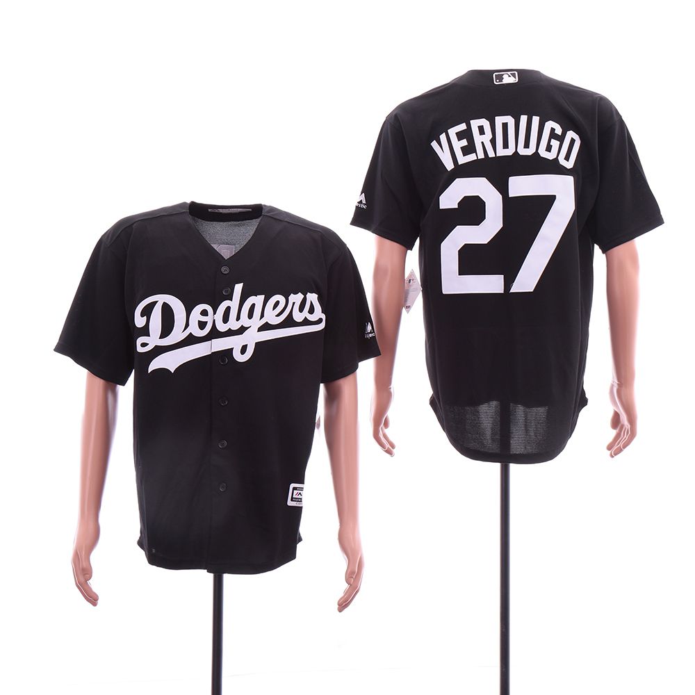 Men Los Angeles Dodgers #27 Verdugo Black Game MLB Jersey->los angeles dodgers->MLB Jersey